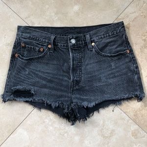Vintage Levi’s 501 Black High Waist Cutoff Shorts